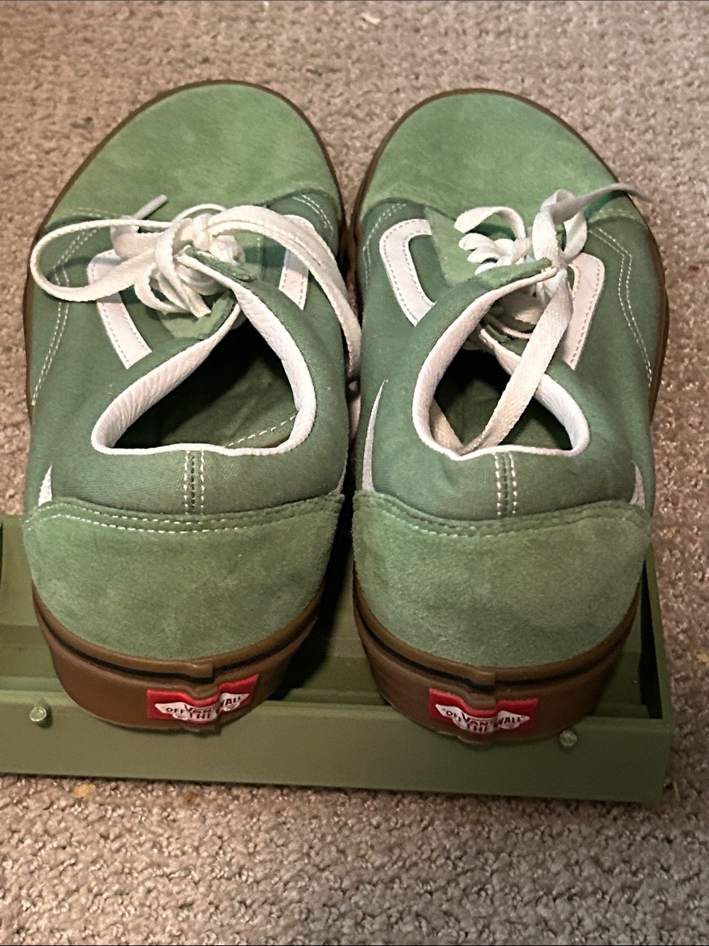 Vans Mint Green Old Skool Sneakers with White Stripe - Picture 5 of 5